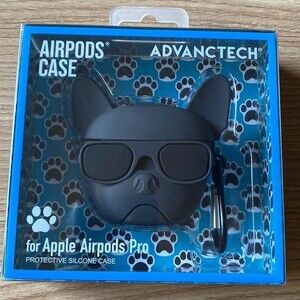 Advancetech Apple AirPods Pro Protective Silicone Black Bulldog Case NEW